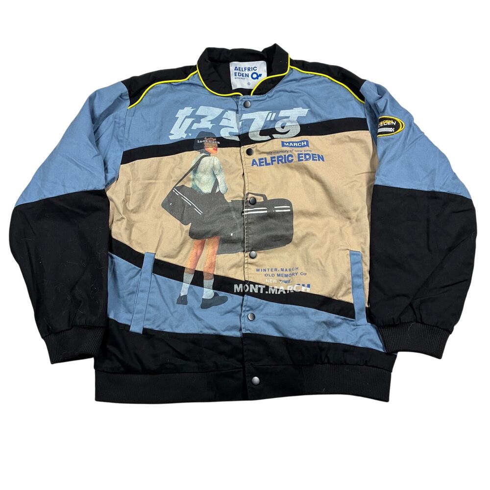 Aelfric Eden Racing Jacket XL Mont March Motorsport Biker Snap Button Streetwear